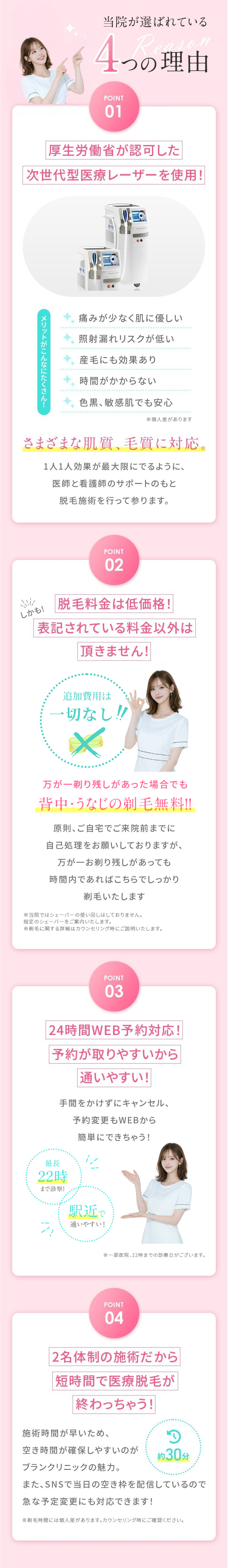 当院が選ばれる4つの理由